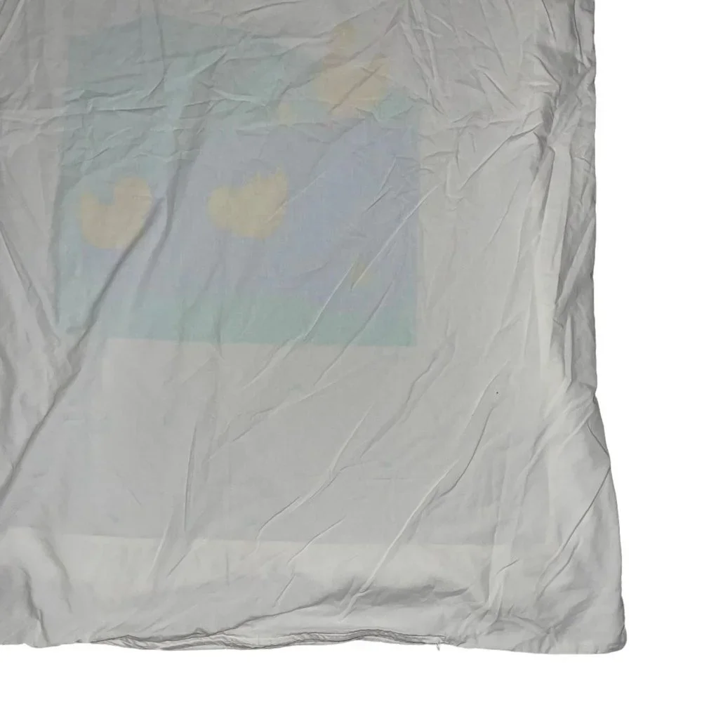 Rare Vintage Bunny Bee Crib Duvet Quilt Cover White Ducks Swimming in a Pond